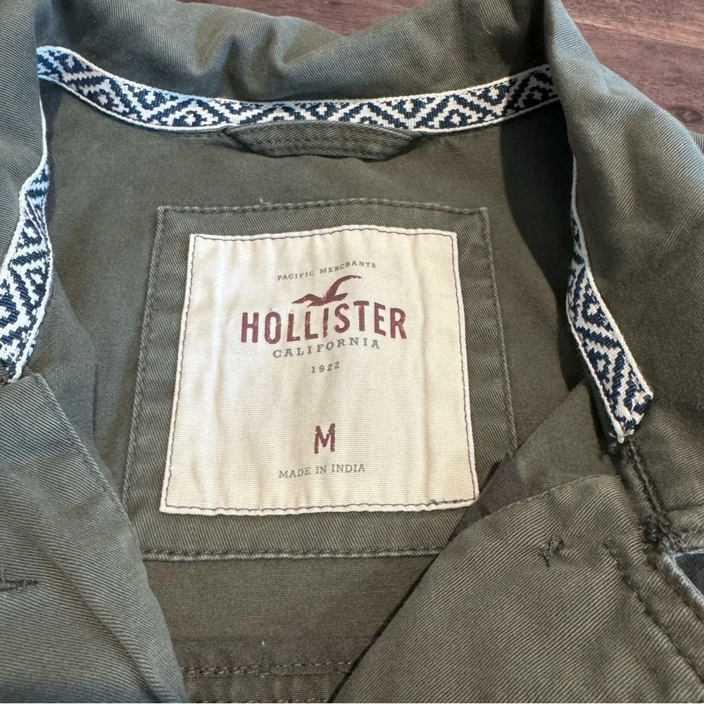 Hollister Women's Utility Jacket in Olive, Size‎ Medium Y2K